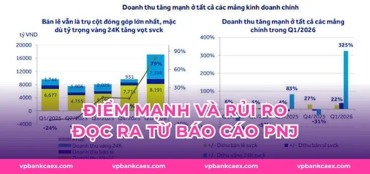 Điểm mạnh và rủi ro đọc ra từ báo cáo PNJ